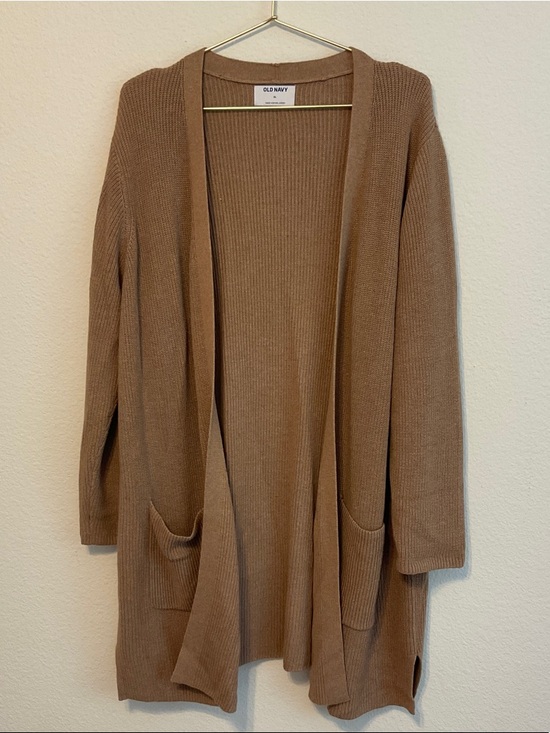 Old Navy Sweaters - Old Navy Camel Brown Open-Front Ribbed Cardigan XL